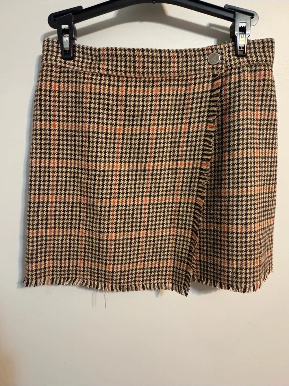 Urban Outfitters Y2K tweed pattern faux wrap skirt Women's Small